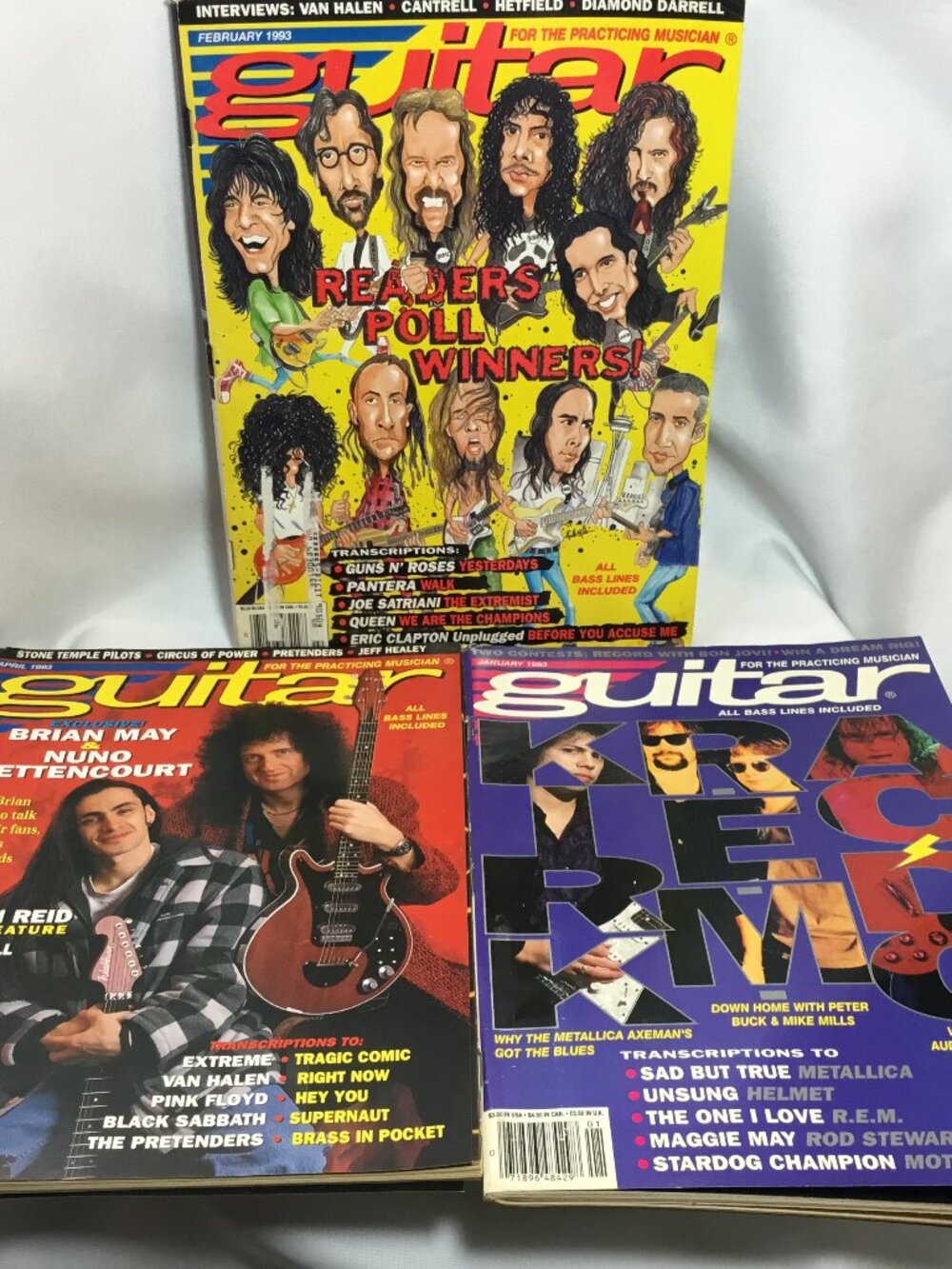 Lot of 3 Guitar/Guitar World Magazine 1993